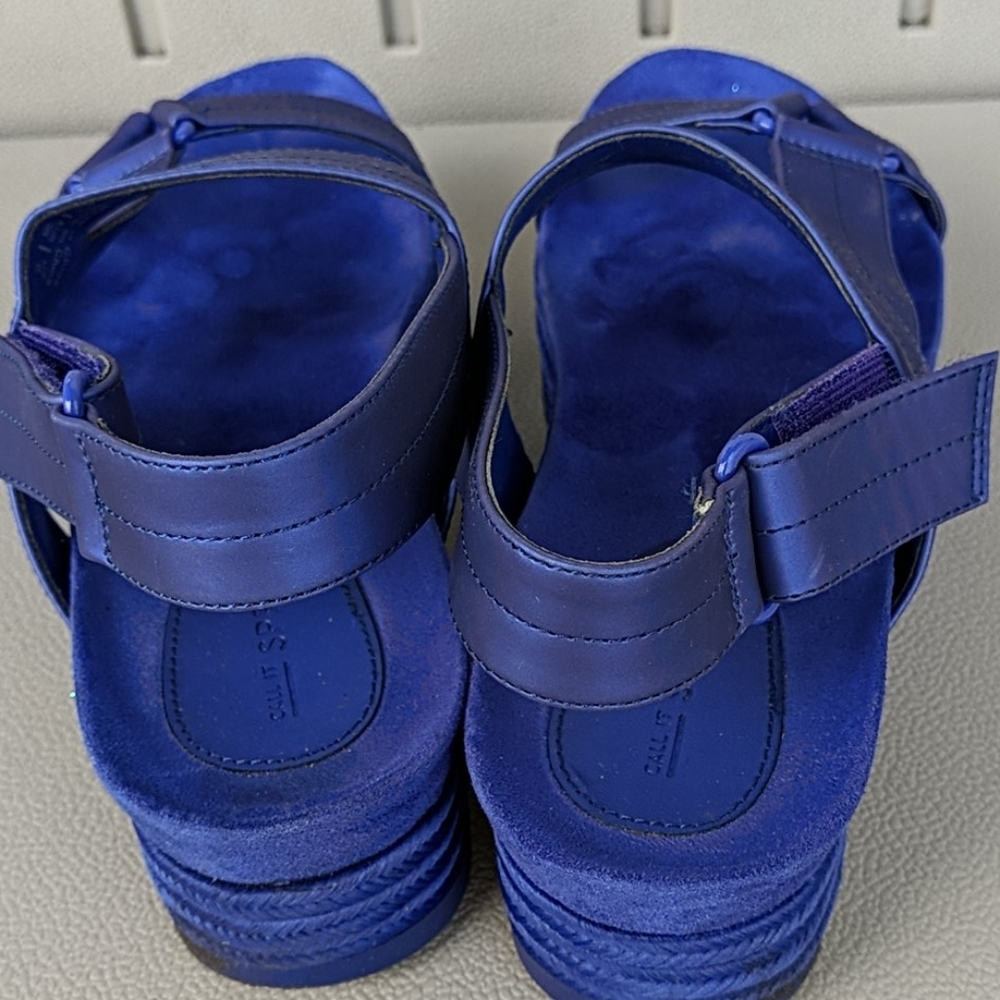 Call It Spring Blue Sandals - Picture 2 of 4